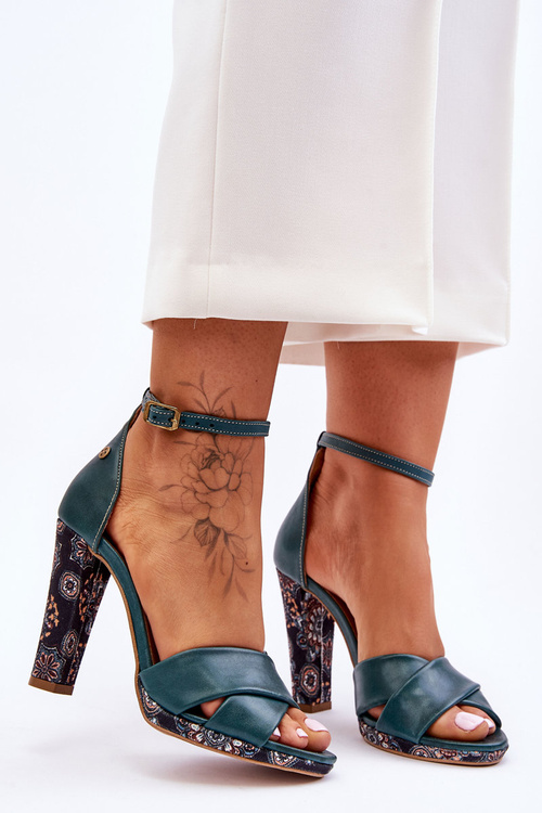 Kožené sandále Maciejka 06081-09 Tmavo zelené