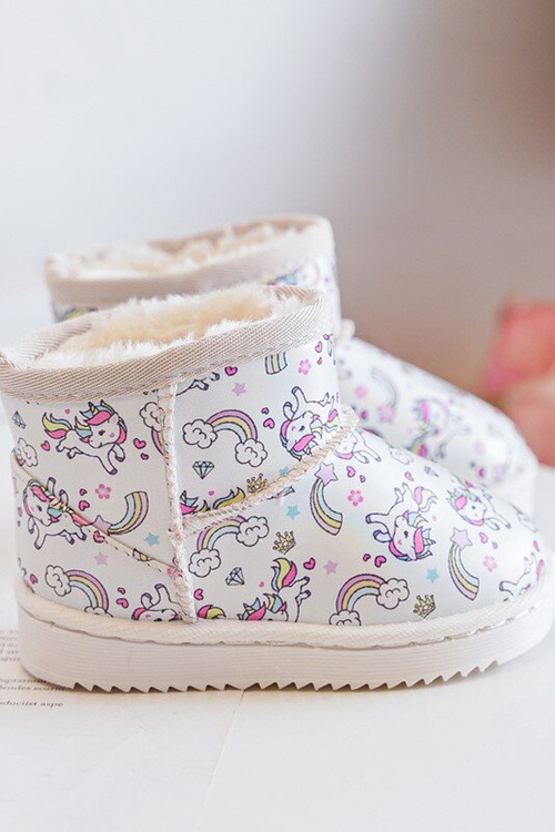 Dětské vzorované sněhule Bežové Elenet