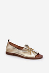 Kožené Dámské Baleríny Nicole 2660/064 Zlato