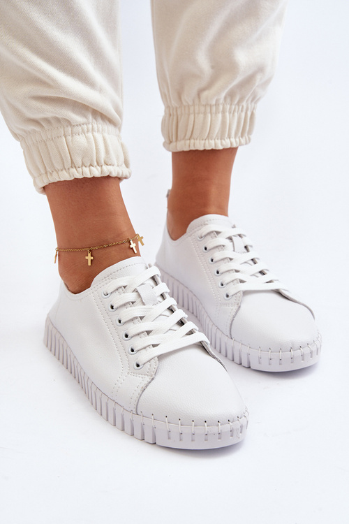 Biela dámska kožená teniska Xenobia