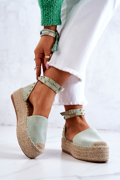 Espadrilky Sandály s tryskami Zelené Lillian