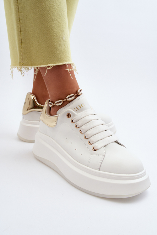 Dámské kožené tenisky GOE NN2N4031 Bílé