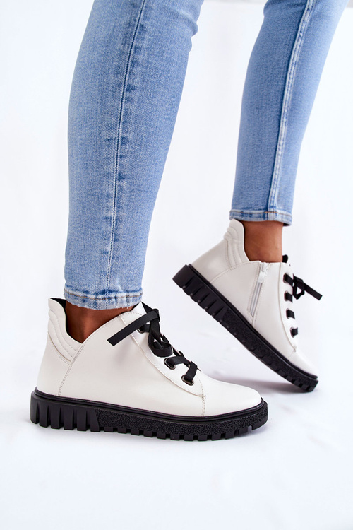 Kožené topánky Sergio leone pb210 biela