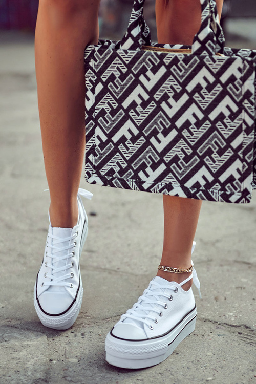 Dámské Tenisky Na Masivní Platformě Bílá Farona