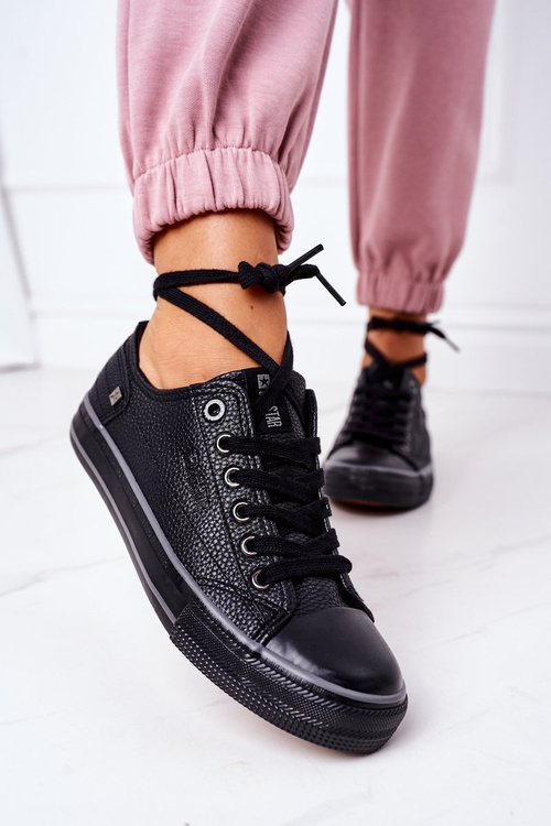 Dámské Kožené Tenisky BIG STAR II274002 Černé