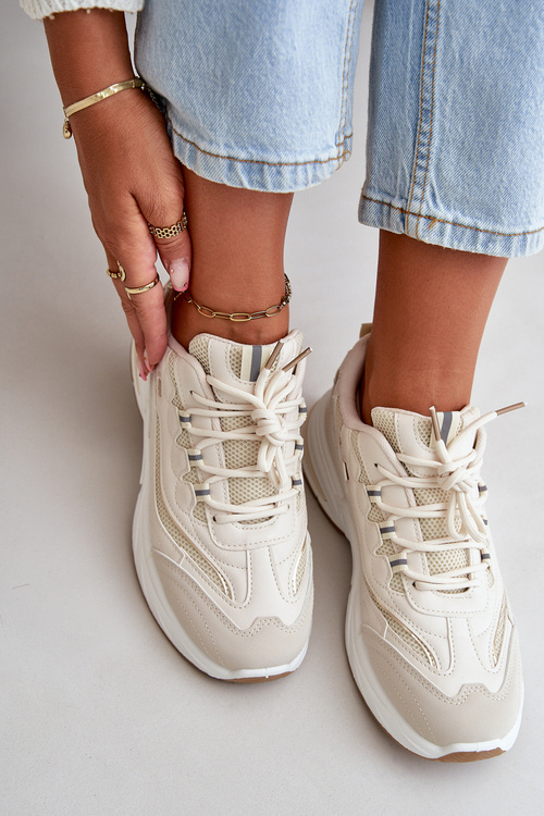 Športové Topánky Sneakers Eko Koža Biele Verilisse