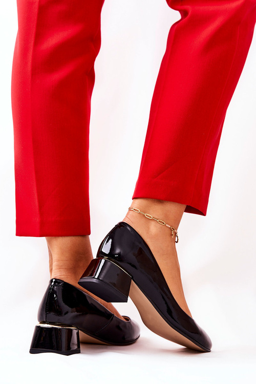 Kožené lakované čerpadlá lewski 3118 čierna