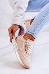 Suede Športové topánky na platforme Riverside Light Beige Platform