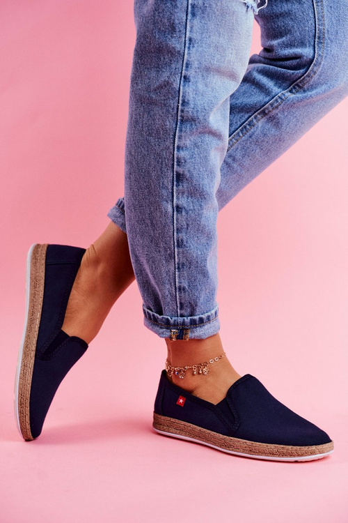 Dámské Espadrilky Big Star Slip-on Tmavě modré FF276036