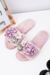 Ružové dámske papuče s kvetmi lu Boo kytica