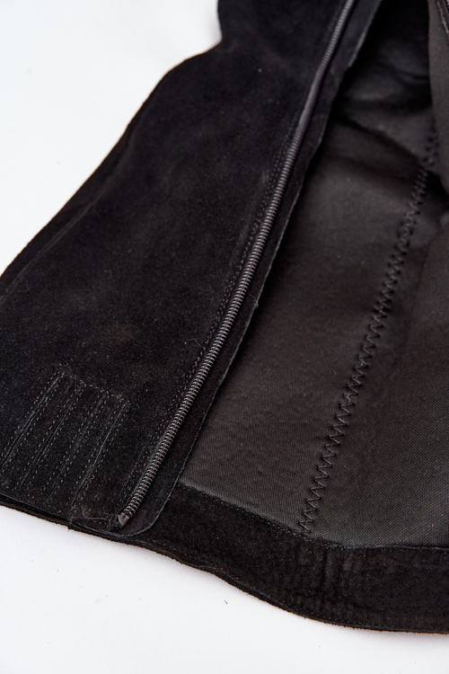 Semišové Čižmy Na Opätku So Zipsom Čierne Lissara