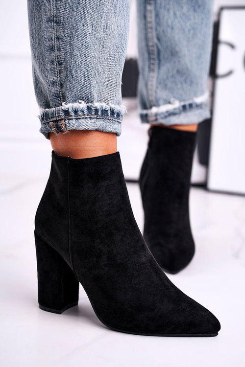 Dámské Kotníkové Boty Na Podpatku černé Sharks