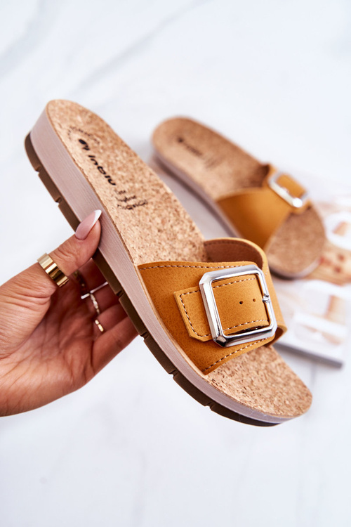 Módne dámske papuče s inblu CP000031 BUND YELLNE