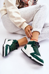 Vysoké dámské sportovní boty Tenisky Bílá a Zelená Rumour