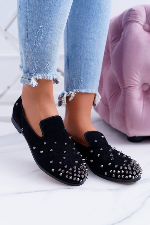 Ženské baleríny lu Boo Black Suede Lords s.