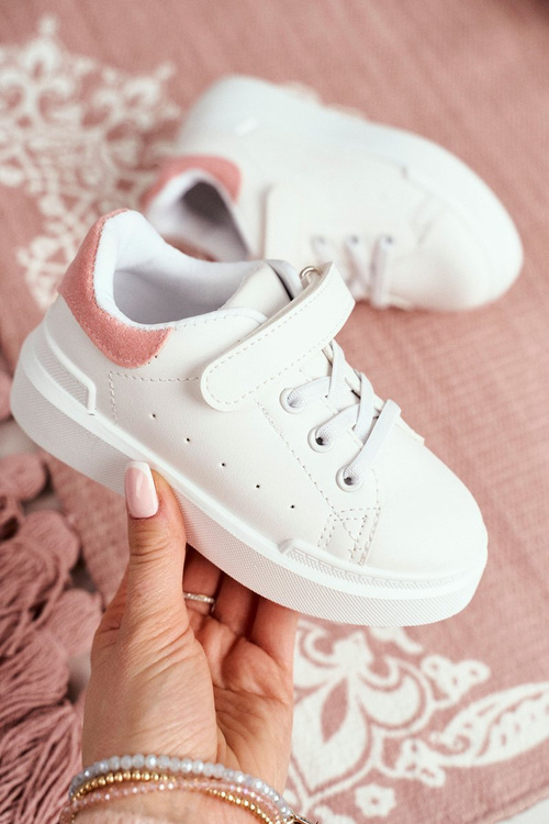 Dětská Sportovní Obuv Sneakers Bíle-Růžové Bilbo