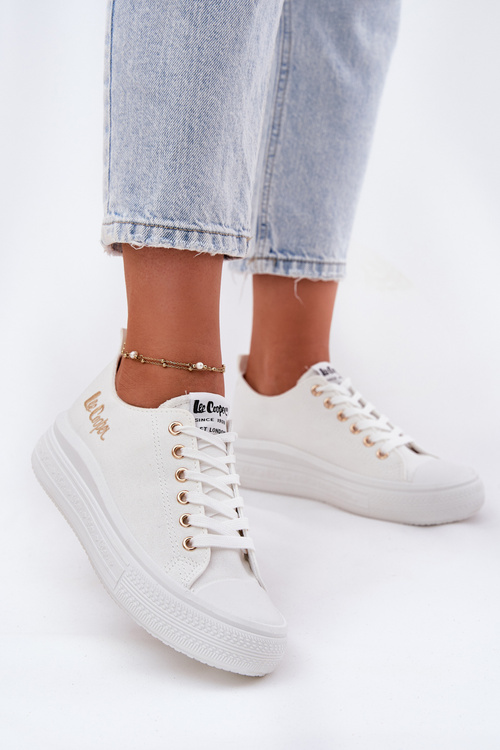 Dámske Tenisky Na Platforme Lee Cooper LCW-24-44-2462L Biele