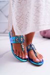 Sandály S Krystaly Lu Boo Modré