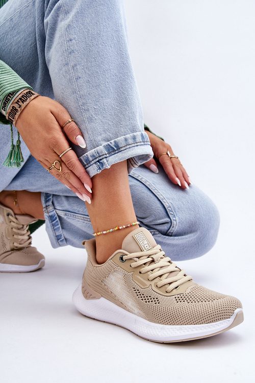 Dámska ľahká športová topánka Pamäťový penový systém Big Star LL274294 BEIGE