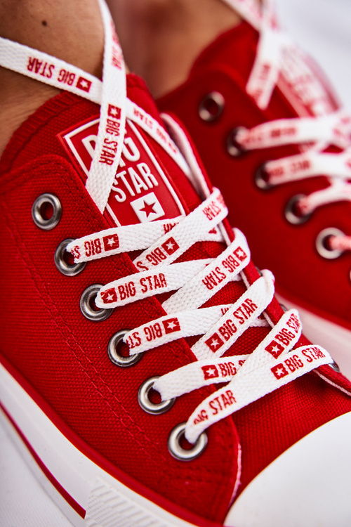 Dámské Materiál Sneakers Big Star KK274104 Červená