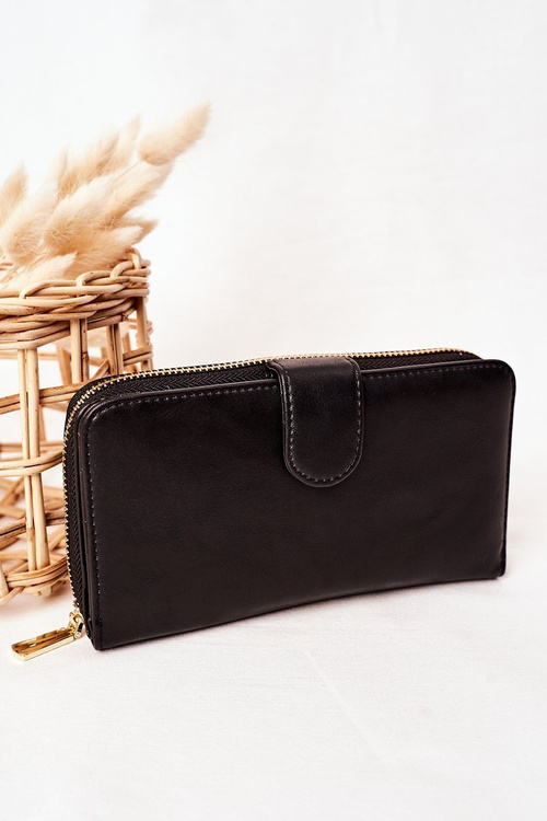 Velká Dámská Peněženka S Kapsou Černá