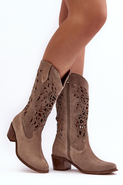 Wyzszzowe Boots Cowboy Openwork Dark Boon Lewski 3320