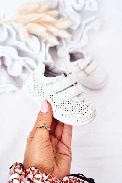 Dětské Kožené Sportovní Obuv Bílé Billie