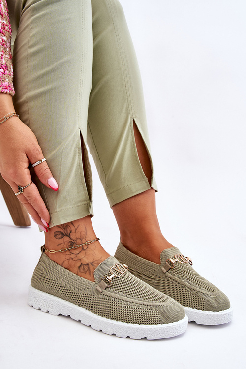 Dámské nazouvací tenisky se zdobením Zelené Alena