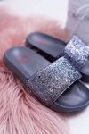 Detské žabky Big Star Grey Glitter AA374087