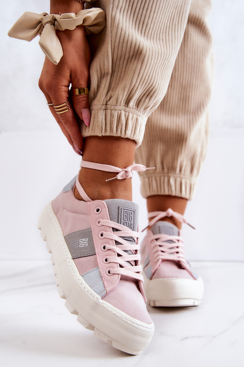 Dámska veľká hviezda JJ274481 Pink Sneakers