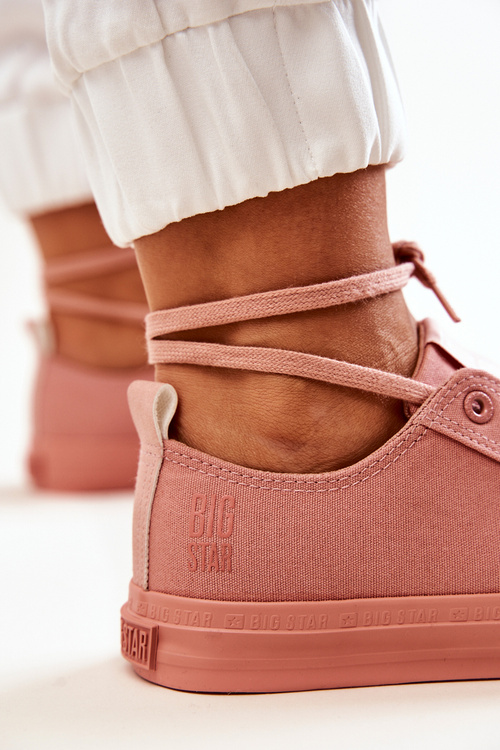 Veľká hviezda JJ274005 Nízke tenisky tmavo ružové