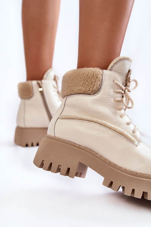 Dámske kožené topánky Svetlo žobrákov lemar Vergo