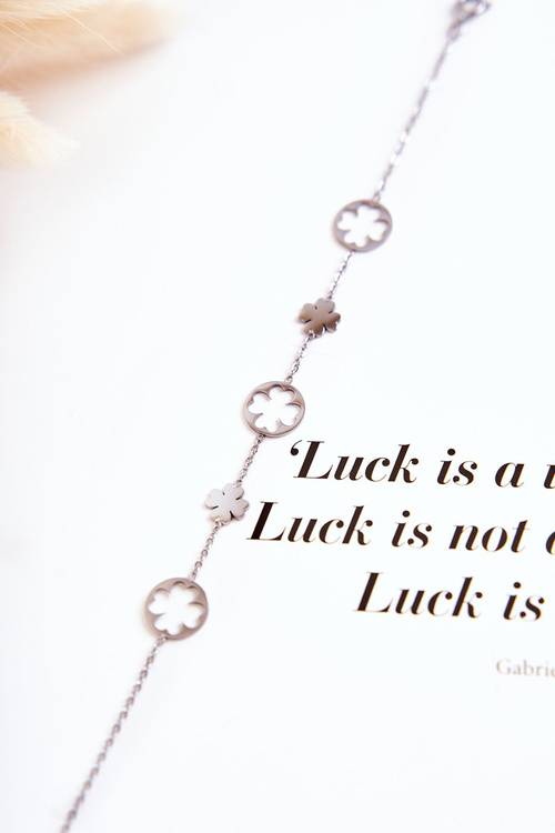 Klasický dámsky striebro Clover náramok