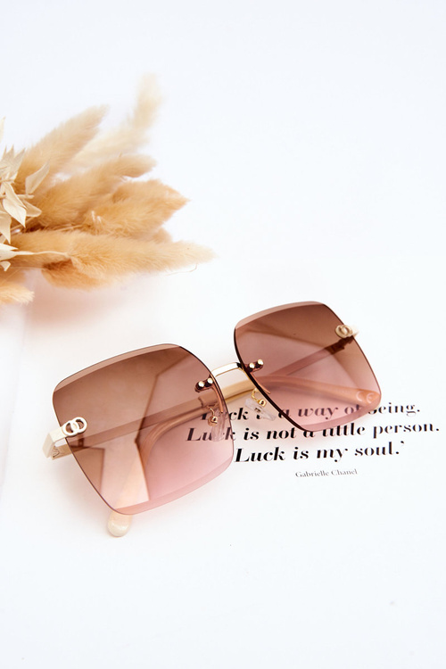 Velké dámské sluneční brýle 400UV E4721 Smetanový