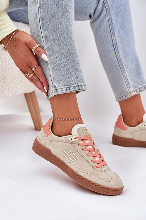 Semišové Športové Topánky Tenisky Dámske D.Franklin Béžové DFSH387005