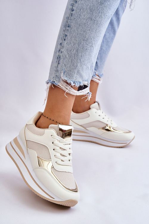 Dámská sportovní obuv na klínku Světle béžová Ruby