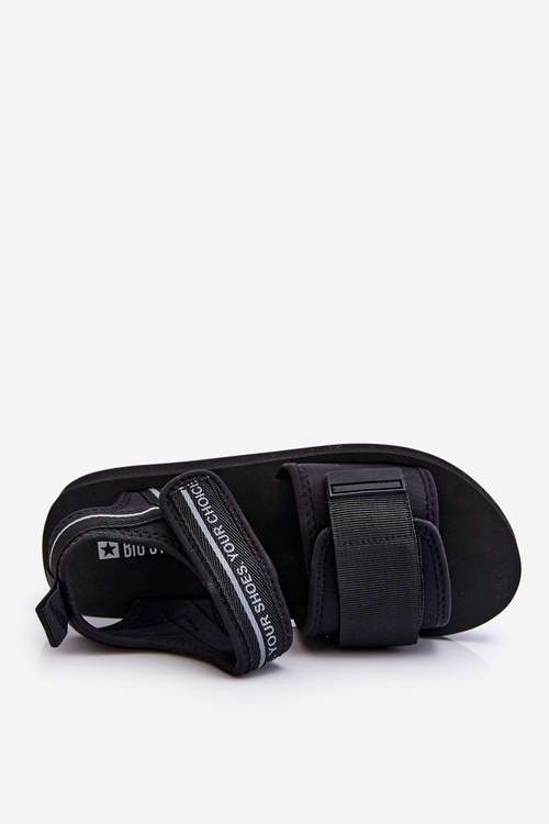 Dámské sandály na suchý zip Big Star LL274784 Černe