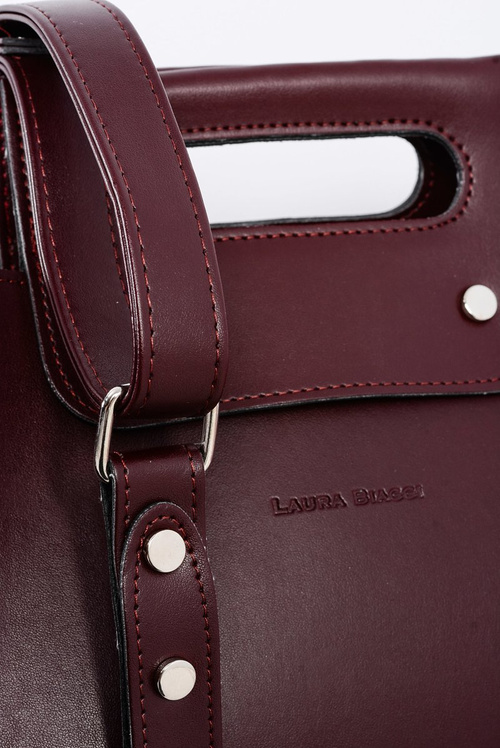 Duży Damski Bordowy Kuferek Torebka Na Ramię Do Ręki