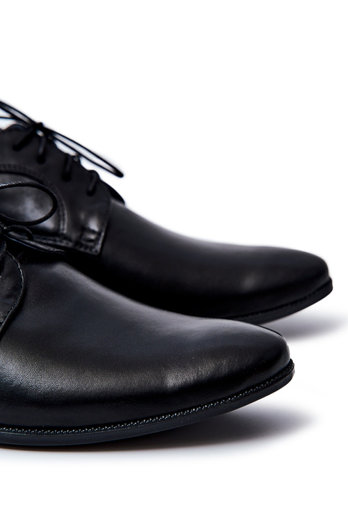 Pánské Polobotky Bednarek Elegantní Kožené Obuv Černé Gaspare