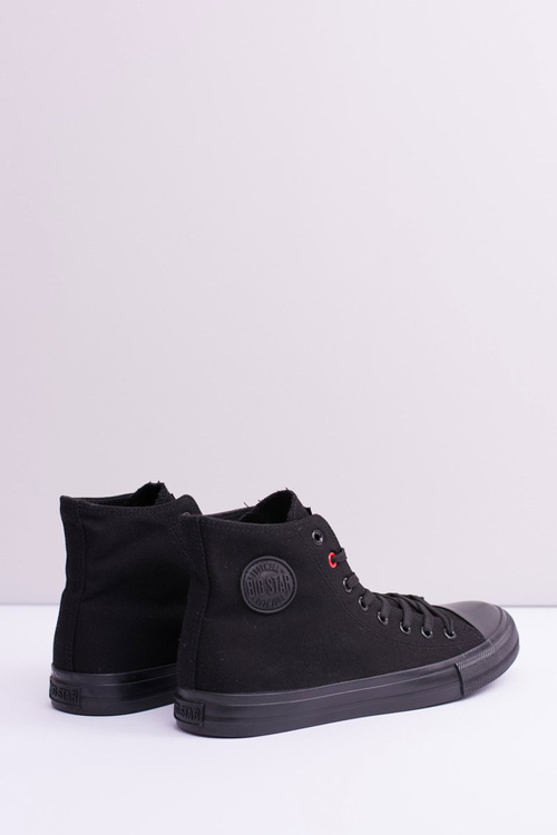 Big Star Vysoké pánské černé tenisky T174111