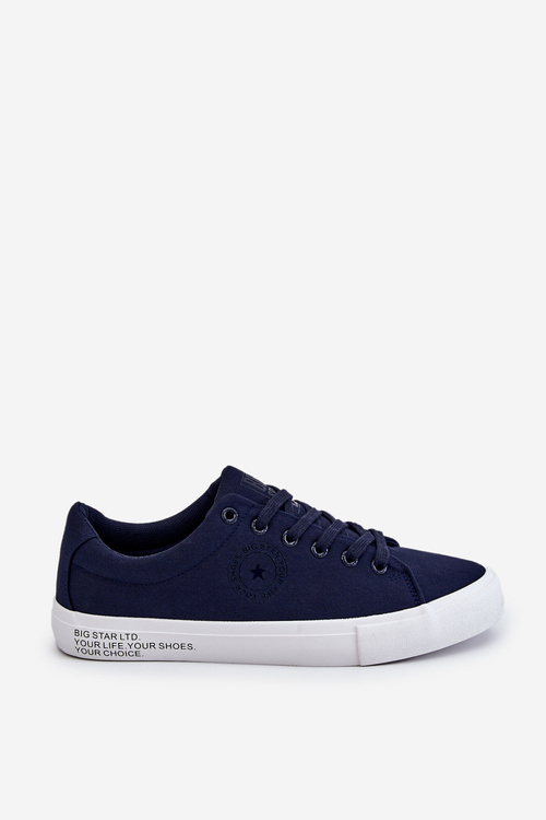 Pánske tenisky s nízkym materiálom veľké hviezdy LL174076 NAVY BLUE