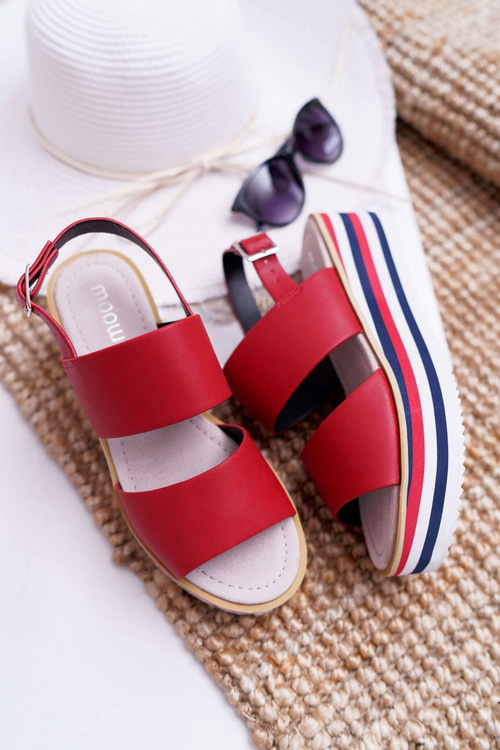 Dámské Sandály Červené Aurera