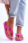 Dámske flip -flops flip -flops na platforme Fuchsja Bellitta