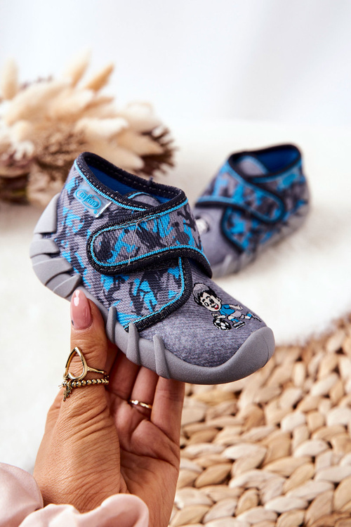 Pantofle Befado 523P014 Šedomodrá