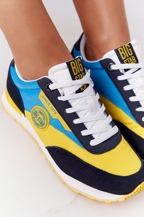 Dámské Tenisky Memory Foam Big Star HH274525 Žluté-Modre