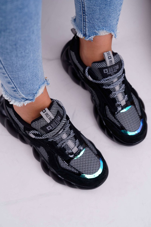 Dámske športové topánky Veľká hviezda od Daniela Lopeza Black and Grey FF274A553