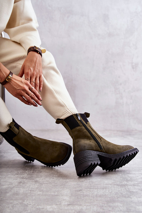 Dámske izolované zelené abellové vysoké podpätky