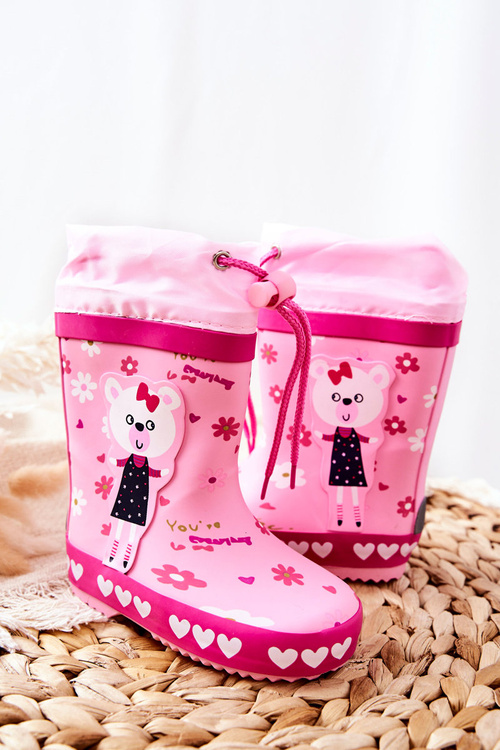Detské gumové galoshes Pink medvedíka zinstina