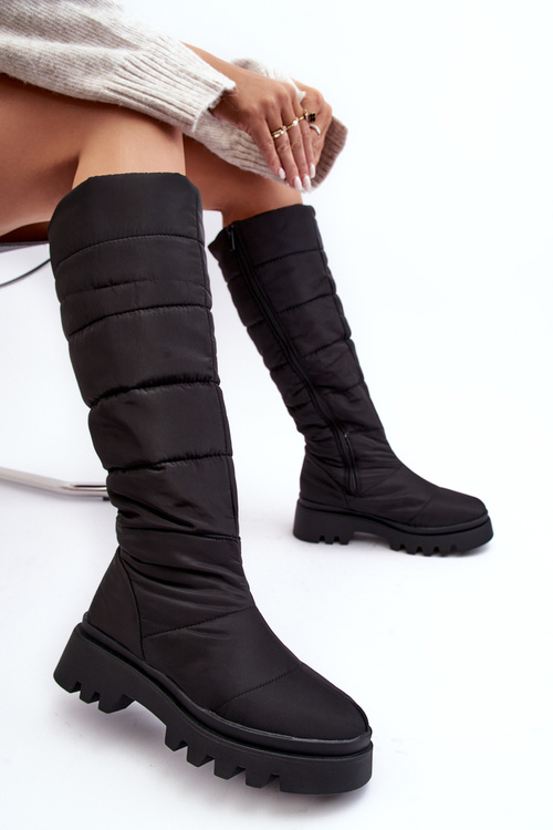 Dámske snehové topánky izolované čierna hviezda MM274332