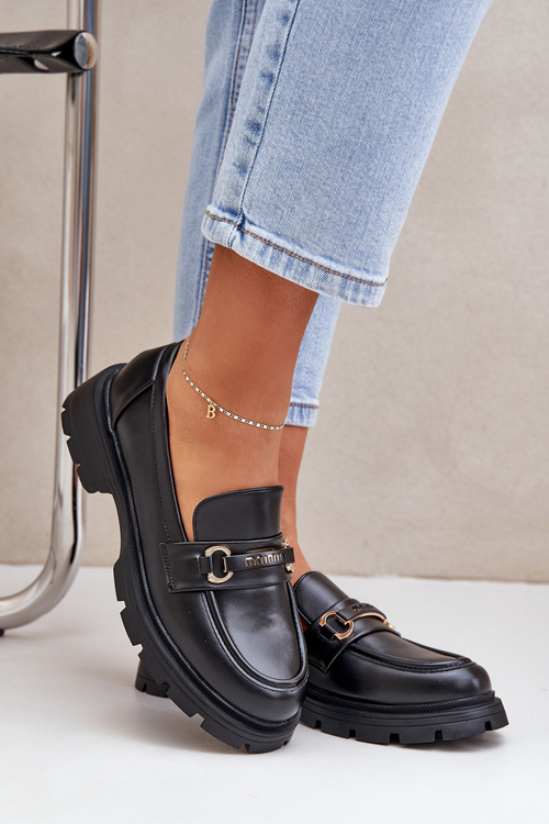 Klasické Dámské Mokasíny Z Eko Kůže Černé Savethira